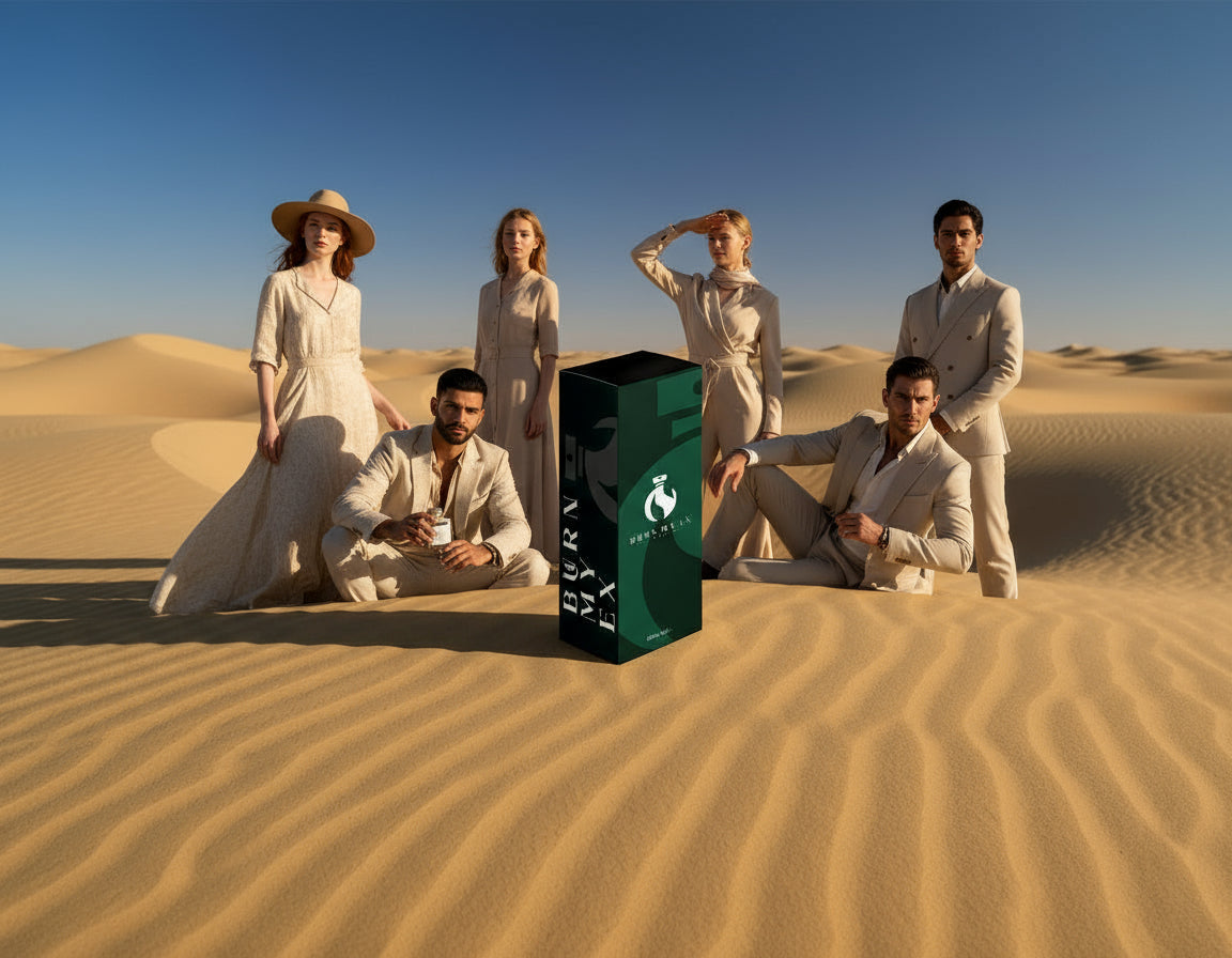 Green and black product box with 'Burn My Ex' branding on a white background